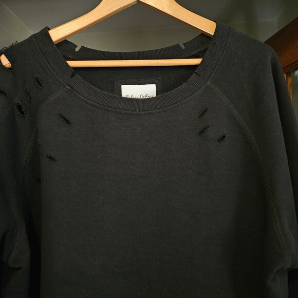 Chelsea DeBoer by Lily & Lottie - Women's Distressed Crew Neck Sweatshirt - Med - Picture 2 of 8